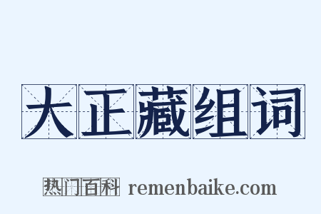 大正藏组词是什么意思的图片
